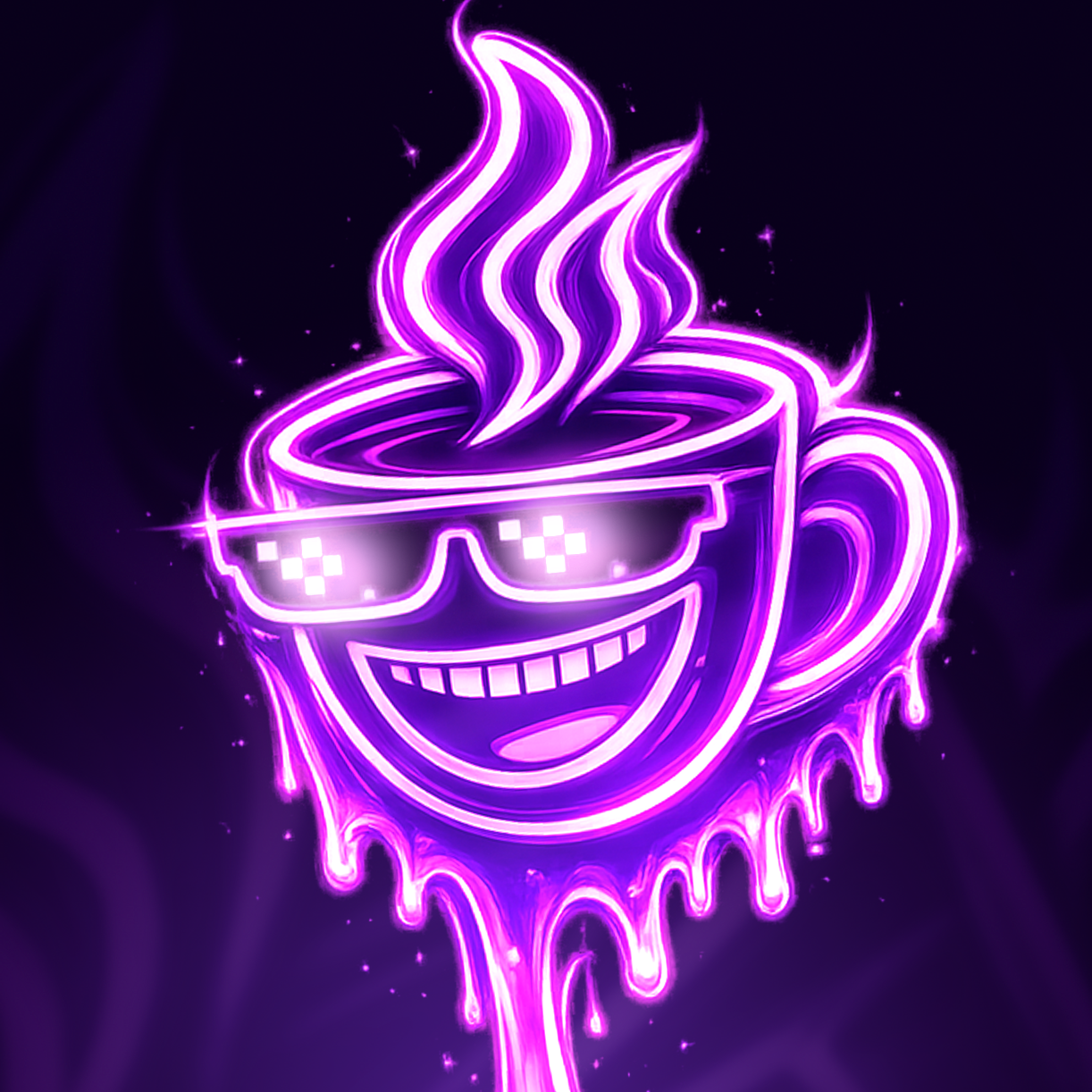 Logo ManoJava em fundo roxo